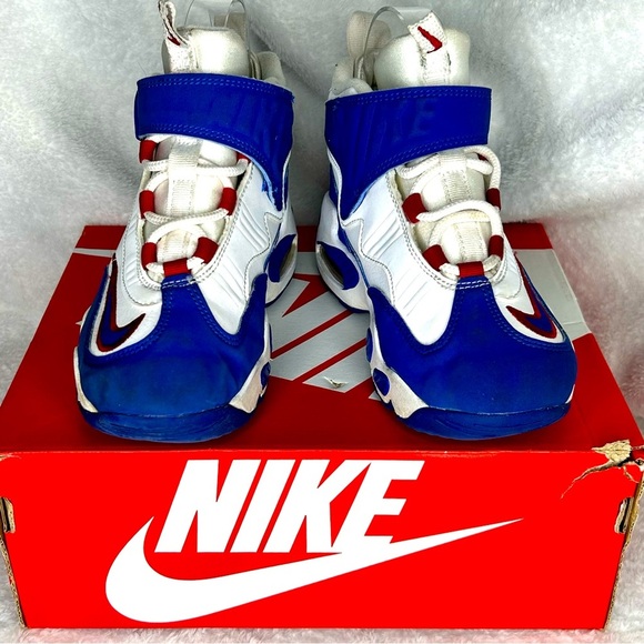 Nike Air Griffey Max 1 (PS) | Kids | Blue White Red | size 1Y | Good Condition - Picture 9 of 11